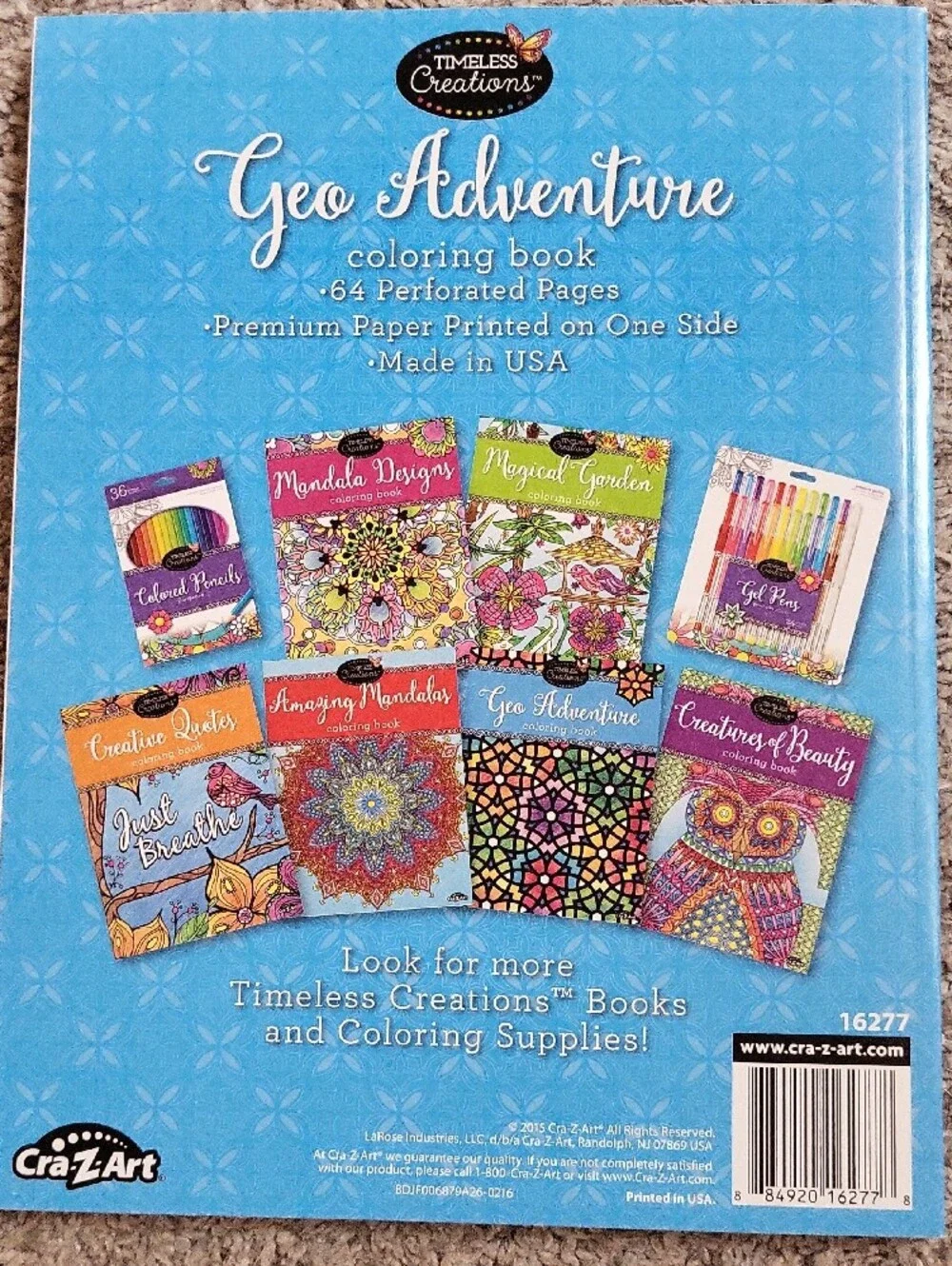 Cra-Z-Art's Timeless Creations Coloring Books - Set Of 3